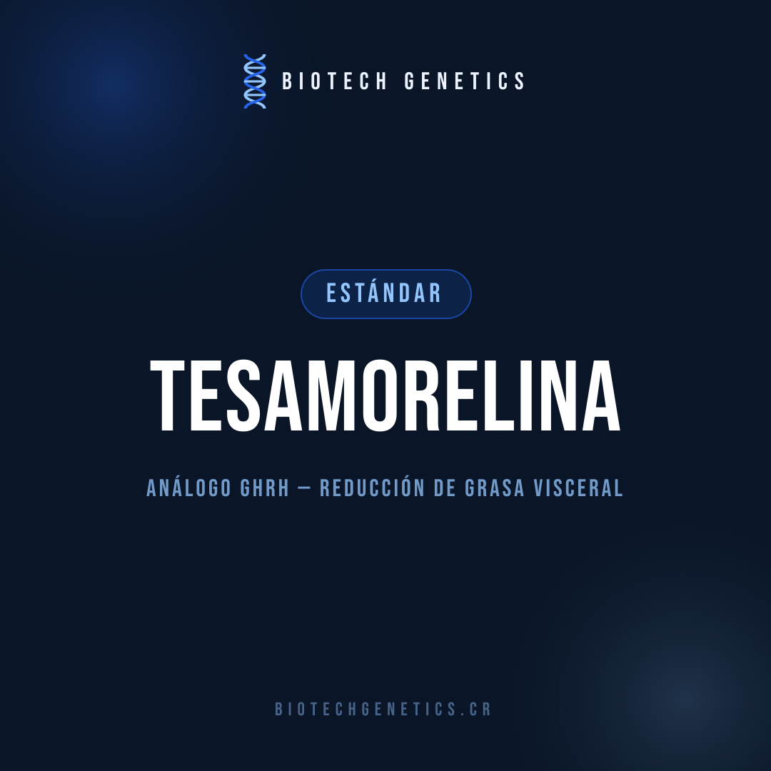 Tesamorelina — Análogo GHRH — reducción de grasa visceral